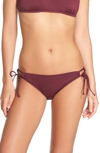Women's The Bikini Lab Side Tie Bikini Bottoms - Burgundy