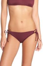 Women's The Bikini Lab Side Tie Bikini Bottoms - Burgundy
