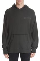 Men's R13 Distressed Hooded Sweatshirt - Black
