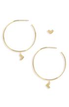 Women's Adornia Diamond Heart Hoop & Stud Earring Set