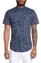 Men's Slate & Stone Slim Fit Print Sport Shirt - Blue