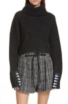 Women's Robert Rodriguez Metallic Ribbed Turtleneck Sweater