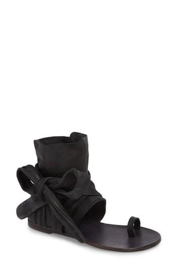 Women's Free People Delaney Flat Bootie Sandal Us / 36eu - Black