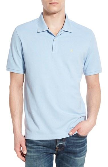 Men's Victorinox Swiss Army 'vx Stretch' Tailored Fit Pique Polo, Size - Blue (online Only)