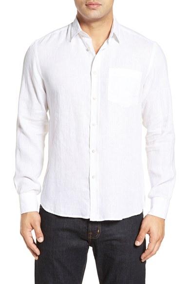 Men's Vilebrequin Linen Sport Shirt - White