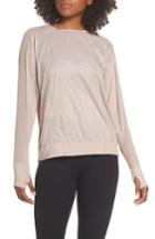 Women's Nike Water Repellent Pullover Running Jacket - Beige