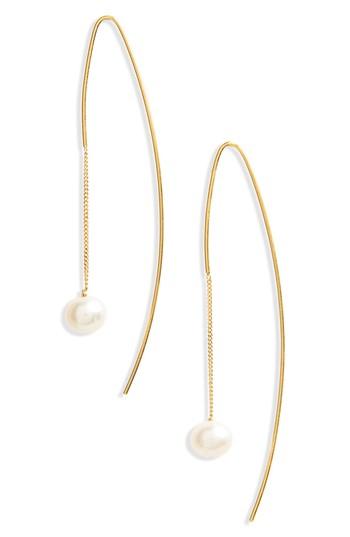 Women's Chan Luu Floating Pearl Threader Earrings