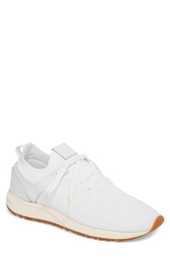 Men's New Balance 247 Decon Knit Sneaker D - White