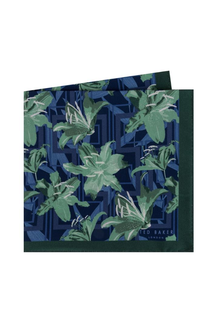 Men's Ted Baker London Print Silk Pocket Square