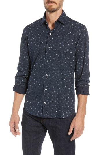 Men's Culturata Tailored Fit Print Sport Shirt - Blue