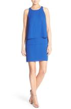 Women's Charles Henry Layered Shift Dress - Blue