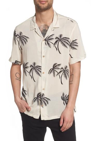 Men's Allsaints Offshore Regular Fit Short Sleeve Sport Shirt - Ivory