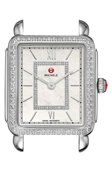 Women's Michele Deco Ii Diamond Dial Watch Case, 26mm X 28mm (nordstrom Exclusive)