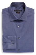 Men's John Varvatos Star Usa Slim Fit Stretch Solid Dress Shirt - R - Blue