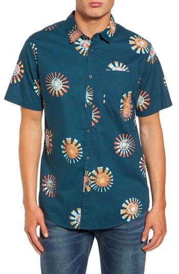 Men's Billabong Sunday Floral Woven Shirt - Blue