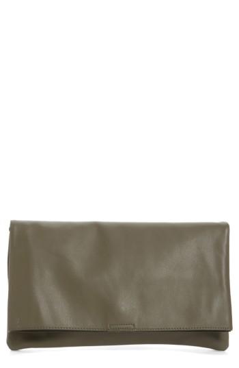 Sole Society Melrose Faux Leather Clutch - Grey