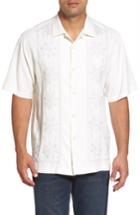 Men's Tommy Bahama Tangier Tiles Embroidered Silk Woven Shirt