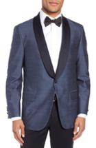 Men's Hickey Freeman Classic B Fit Silk Dinner Jacket L - Blue