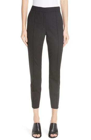 Women's Alexander Wang Pintucked Skinny Trousers - Black