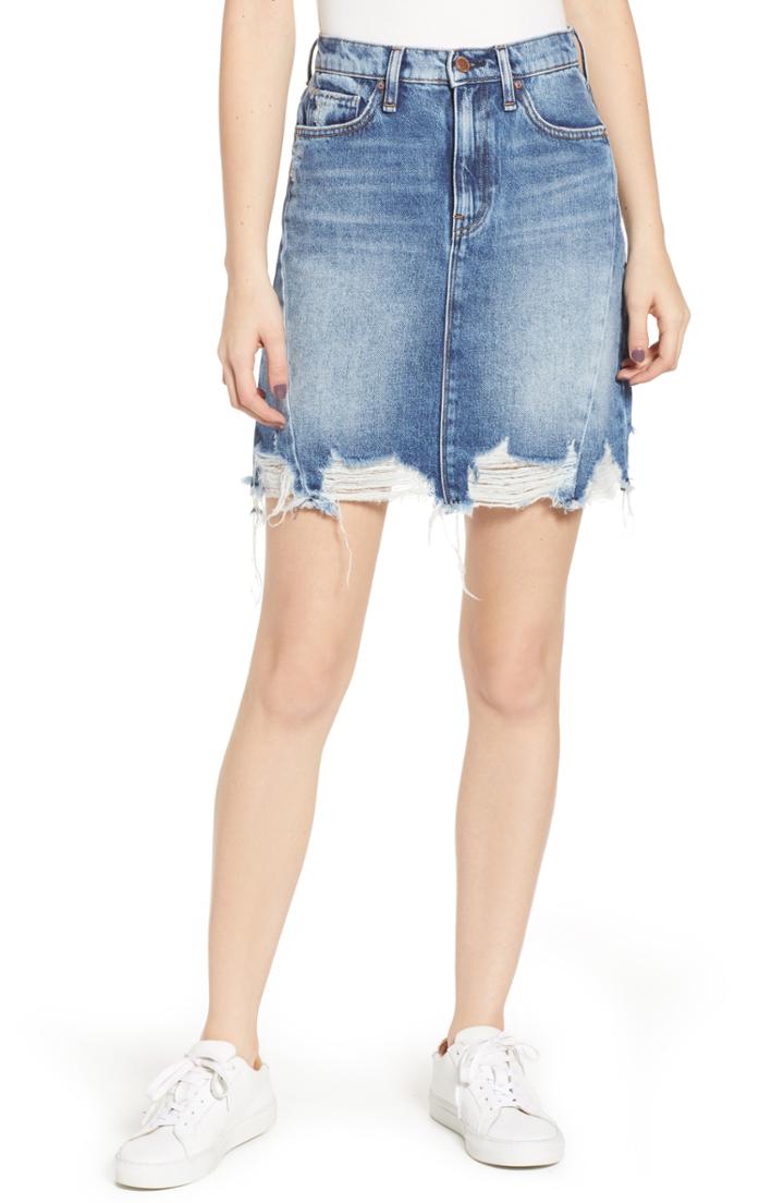 Women's Hudson Jeans Lulu Frayed Miniskirt - Blue
