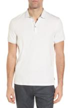 Men's Ted Baker London Pug Trim Fit Stripe Polo (s) - White