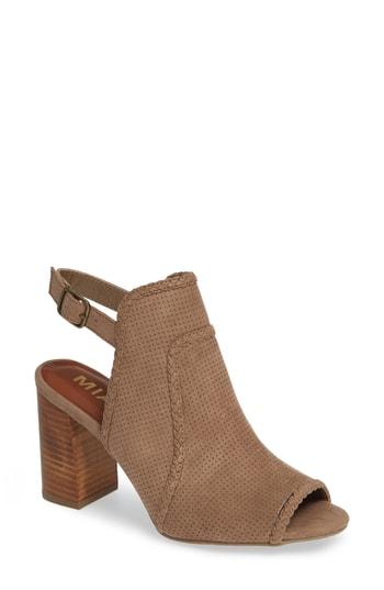 Women's Mia Pat Perforated Open Toe Bootie M - Brown