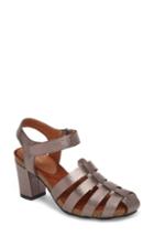 Women's Sudini Carrara Block Heel Sandal .5 W - Metallic