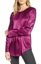 Women's Treasure & Bond Pleat Front Top, Size - Purple