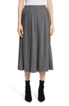 Women's Red Valentino Stretch Flannel Skirt Us / 40 It - Grey