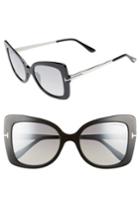 Women's Tom Ford Gianna 54mm Sunglasses - Shiny Black/ Smoke Mirror