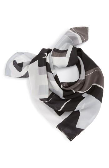 Women's Halogen Geo Square Silk Scarf
