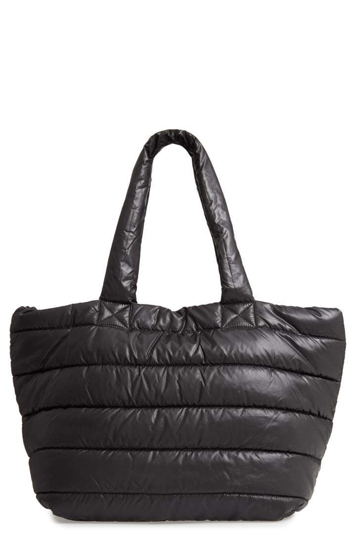 Topshop Tokyo Nylon Puffer Tote - Black