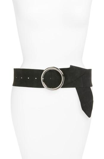 Women's Elise M. Lourdes Faux Suede Belt - Black