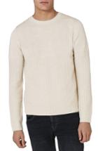 Men's Topman Twist Grid Sweater - White
