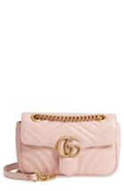 Gucci Mini Gg Marmont 2.0 Matelasse Leather Shoulder Bag - Pink
