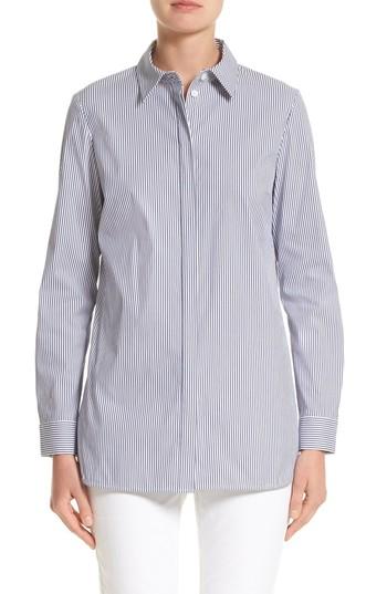 Women's Lafayette 148 New York Kadin Stripe Blouse