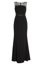 Women's Adrianna Papell Embellished Knit Crepe Gown - Black