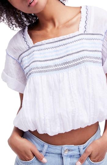 Women's Free People Wandering Skies Blouse - White