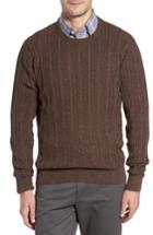 Men's Cutter & Buck Carlton Crewneck Sweater - Brown