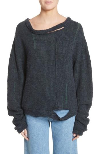 Women's Eckhaus Latta Wiggly Road Sweater - Blue