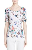 Women's St. John Collection African Sparrows Print Jersey Tee