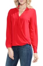Women's Vince Camuto Faux Wrap Blouse - Red