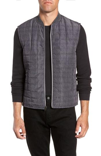 Men's W.r.k Romeo Plaid Quilted Vest - Grey