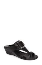 Women's Donald J Pliner Daun Wedge Sandal .5 M - Black