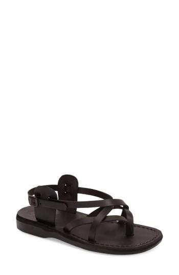 Women's Jerusalem Sandals 'tamar' Strappy Sandal Us / 38eu - Black