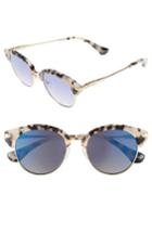 Women's Sonix Bellevue 50mm Mirrored Sunglasses - Milk Tort/ Indigo Mirror