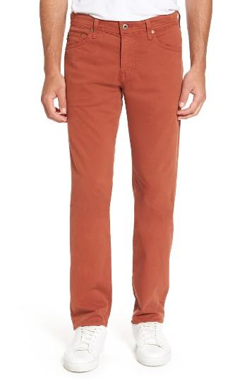 Men's Ag Graduate Sud Slim Straight Leg Pants X 34 - Orange
