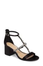 Women's Jewel Badgley Mischka Alamea Block Heel Sandal .5 M - Black