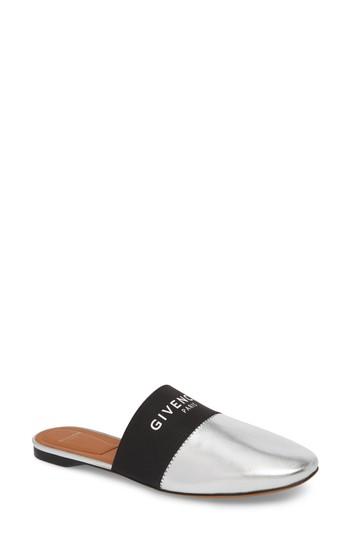 Women's Givenchy Bedford Logo Mule Us / 35eu - Metallic