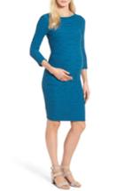 Women's Tees By Tina 'crinkle' Maternity Midi Dress, Size - Blue